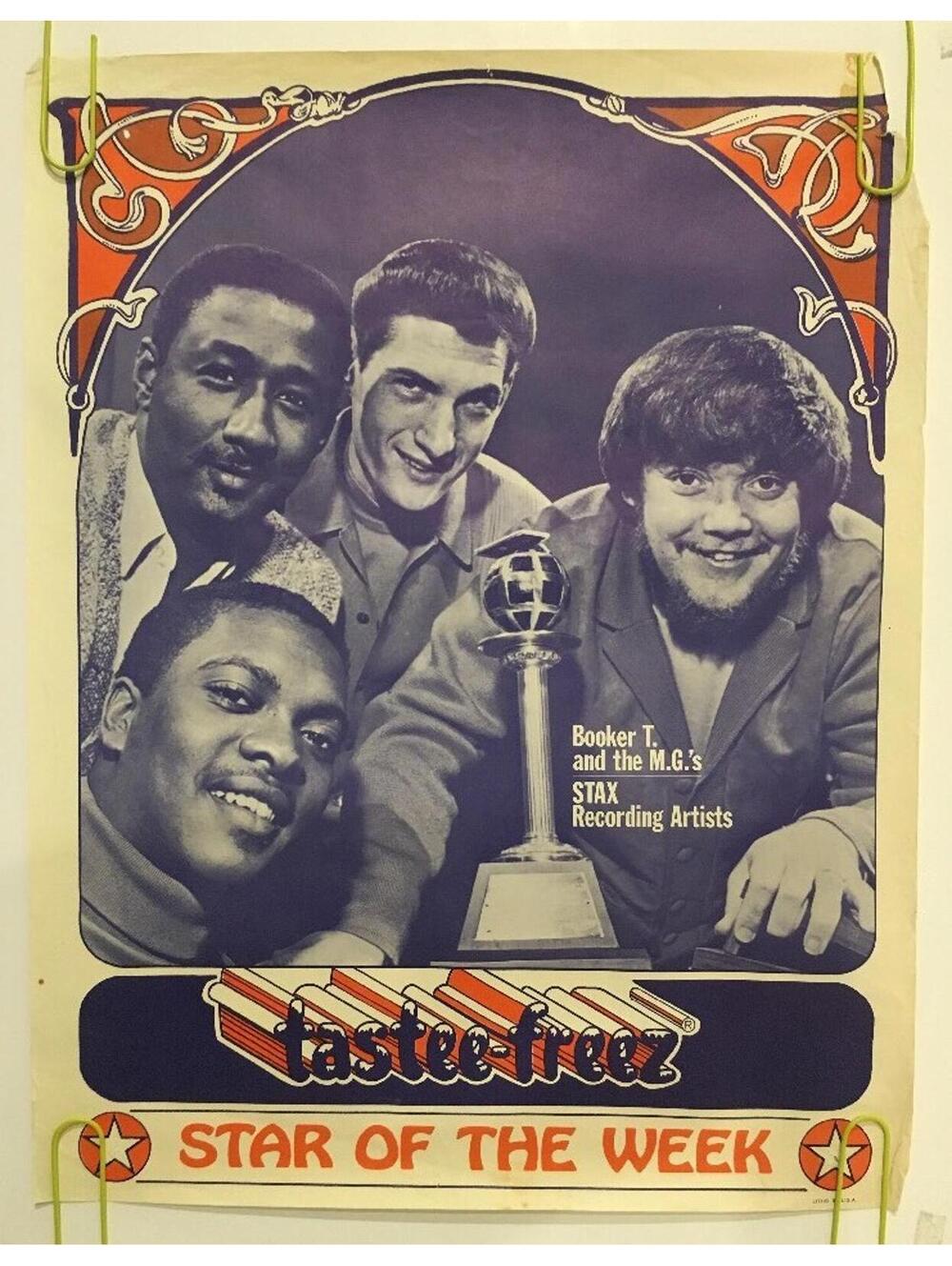 Booker T & the M.G.'s Tastee Freez Poster Vintage Original Pin-up 1960s Music